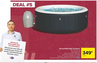 Carrefour Market Spa gonflable baja 2/4 places offre