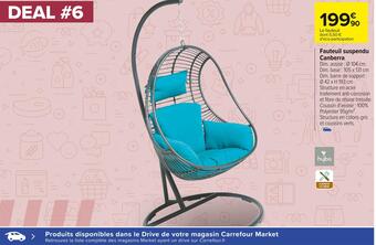 Carrefour Market Hyba fauteuil suspendu canberra offre