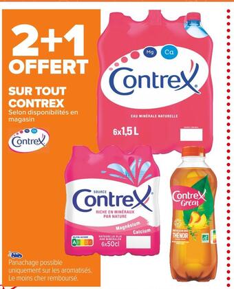 Carrefour Market Contrex bon plan sur tout contrex offre