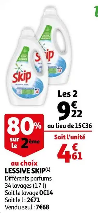 Auchan Skip lessive offre