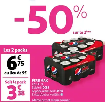 Auchan Pepsi pepsi max offre