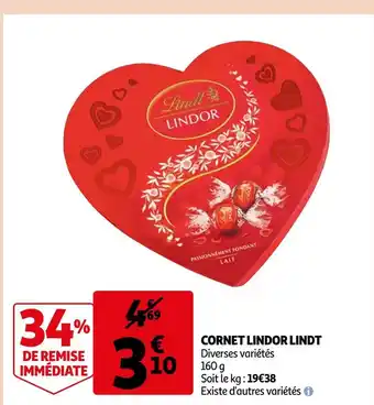 Auchan Lindt cornet lindor offre