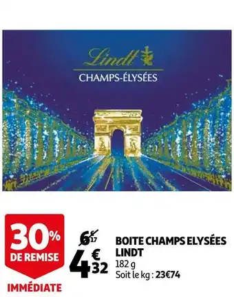 Auchan Lindt boite champs elysées offre