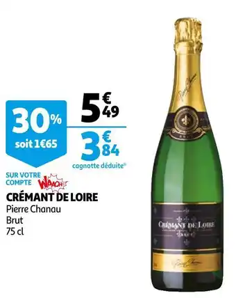 Auchan Pierre chanau crémant de loire offre