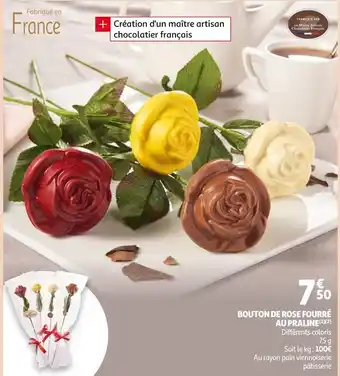 Auchan Bouton de rose fourré au praline offre