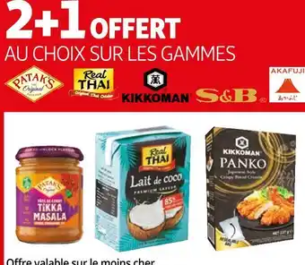 Patak's / real thai / kikkoman / sb bon plan sur les gammes patak's, real thai, kikkoman, sb