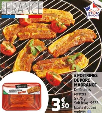 Auchan Madrange 5 poitrines de porc offre