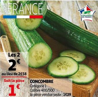 Auchan Concombre offre