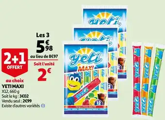Auchan Yeti yeti maxi offre
