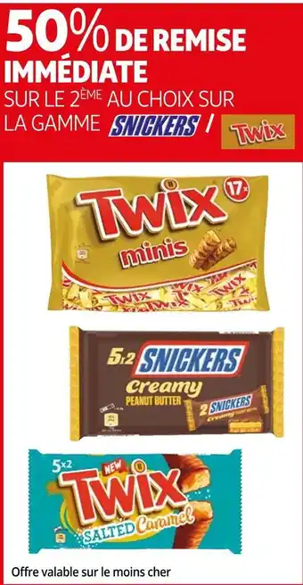 Snickers / twix bon plan sur la gamme snickers, twix
