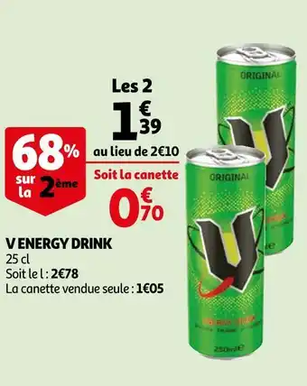 Auchan V energy drink offre