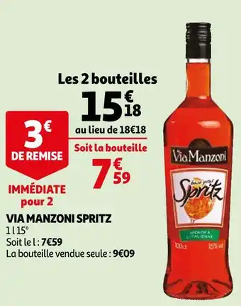 Auchan Via manzoni spritz offre