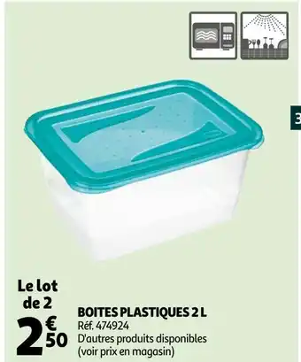 Auchan Boites plastiques 2 l offre