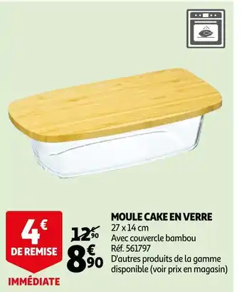 Auchan Moule cake en verre offre