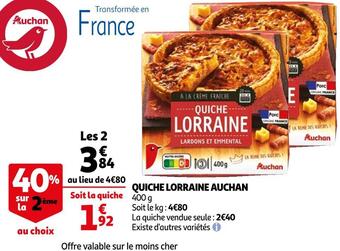 Auchan Auchan quiche lorraine offre