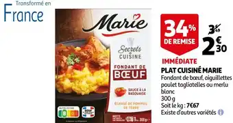 Auchan Marie plat cuisiné offre