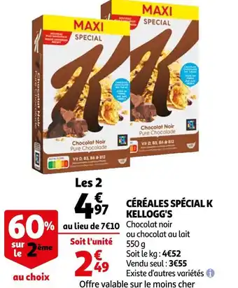 Auchan Kellogg's céréales spécial k offre