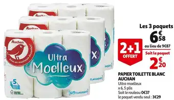 Auchan Auchan papier toilette blanc offre