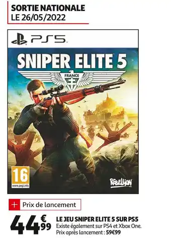 Auchan Psp le jeu sniper elite 5 sur ps5 offre