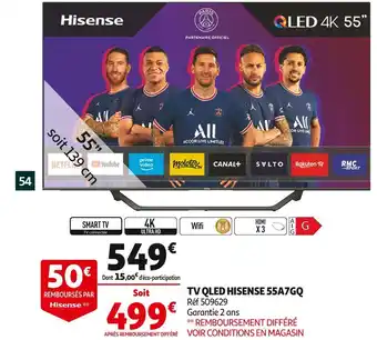 Auchan Hisense tv qled hisense 55a7gq offre