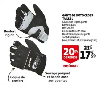 Auchan Ksk gants de moto cross taille l offre