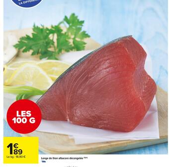 Carrefour Market Longe de thon albacore décongelée offre