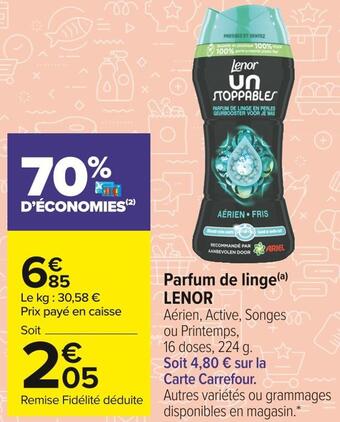 Carrefour Market Lenor parfum de linge offre