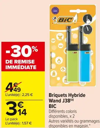 Carrefour Market Bic briquets hybride wand j38 offre