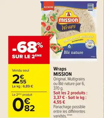 Carrefour Market Mission wraps offre