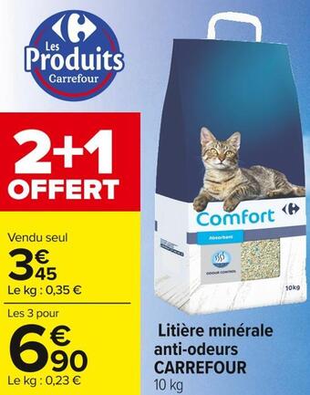 Carrefour Market Carrefour litière minérale anti-odeurs offre