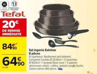 Carrefour Market Tefal set ingenio extrême 8 pièces offre