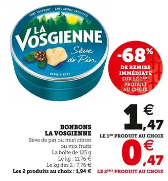 Super U La vosgienne bonbons offre