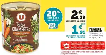 Super U U poelee de legumes offre