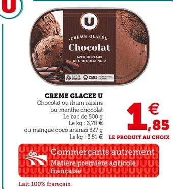 Super U Creme glacee u offre