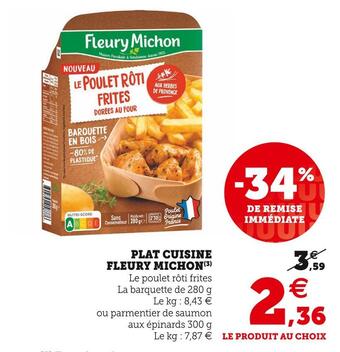 Super U Fleury michon plat cuisine offre
