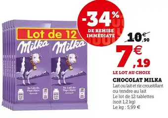 Super U Milka chocolat offre