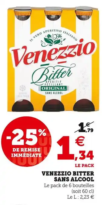 Super U Venezzio venezzio bitter sans alcool offre