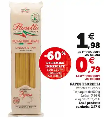 Super U Florelli pates offre