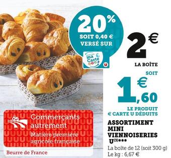Super U U assortiment mini viennoiseries offre