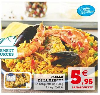 Super U Paella de la mer offre