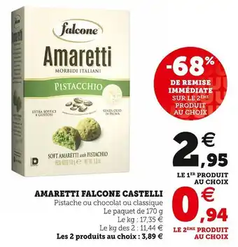 Super U Falcone amaretti castelli offre