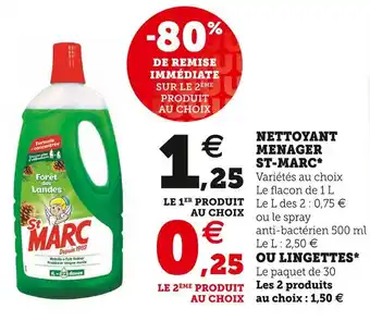 Super U St-marc nettoyant menager* offre