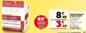 Super U L'oreal paris soin revitalift offre