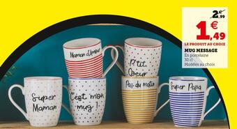 Super U Mug message offre
