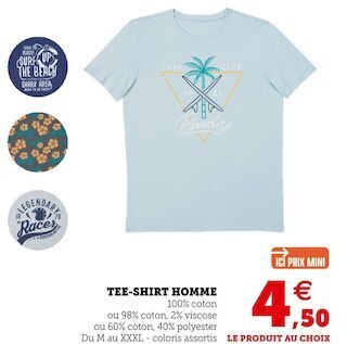 Super U Tee-shirt homme offre