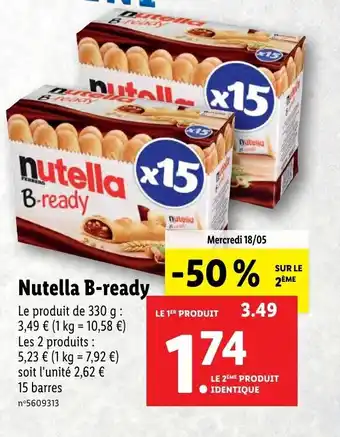 Lidl Nutella b-ready offre