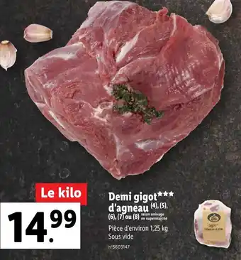 Lidl Demi gigot d'agneau offre