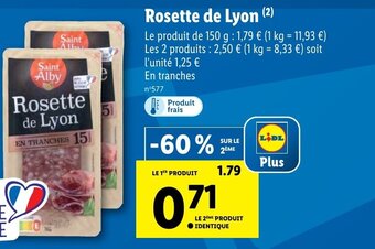 Lidl Rosette de lyon offre