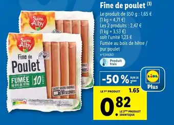 Lidl Fine de poulet offre