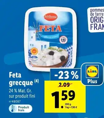 Lidl Feta grecque offre